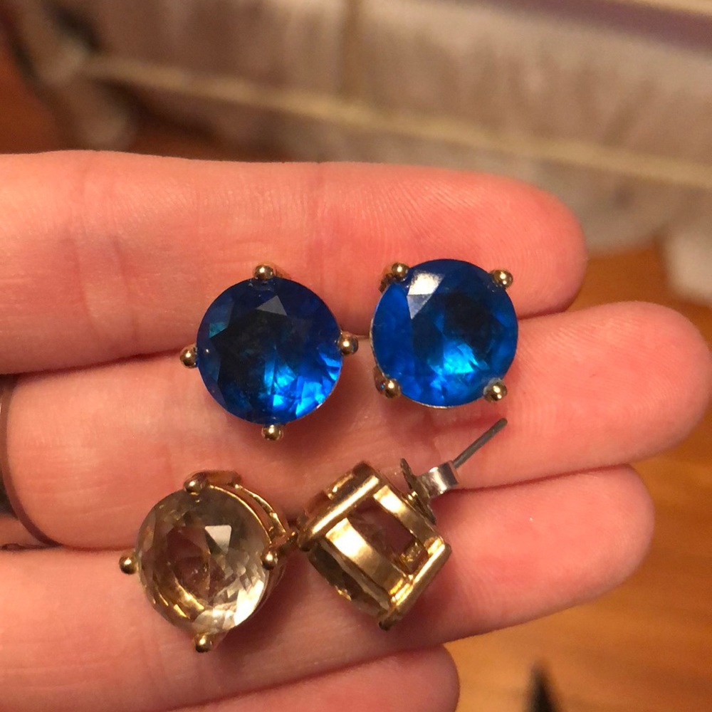 C Wonder Earring Set - Blue and White